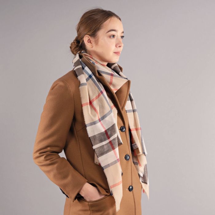 Lochcarron Of Scotland Alba Thomson Camel Modern Extra Fine Merino Stole