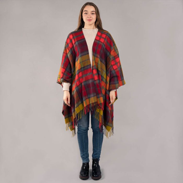 Lochcarron Of Scotland Alice Buchanan Berry Tartan Lambswool Serape