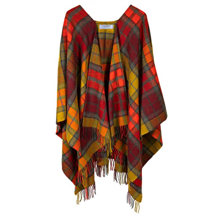 lochcarron of scotland Alice Buchanan Berry Tartan Lambswool Serape
