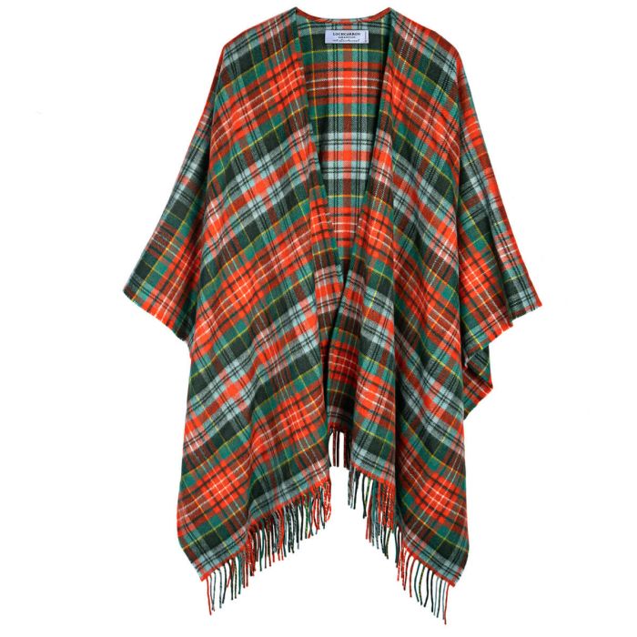 lochcarron of scotland Alice Caledonia Ancient Tartan Lambswool Serape