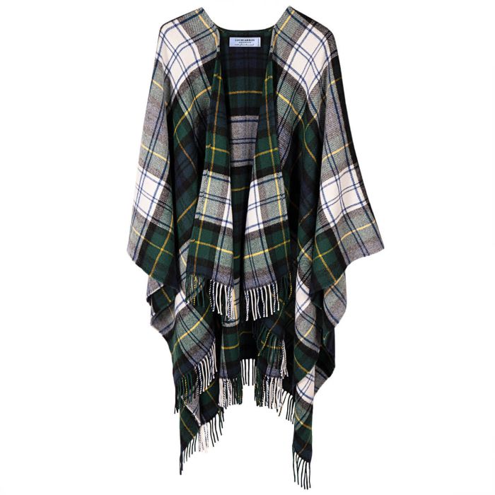 lochcarron of scotland Alice Gordon Dress Modern Tartan Lambswool Serape