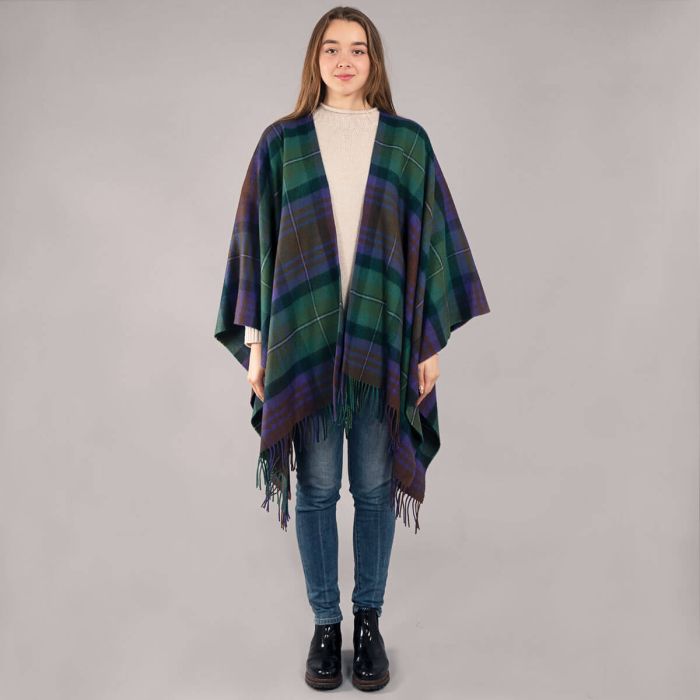 Lochcarron Of Scotland Alice Isle Of Skye Tartan Lambswool Serape