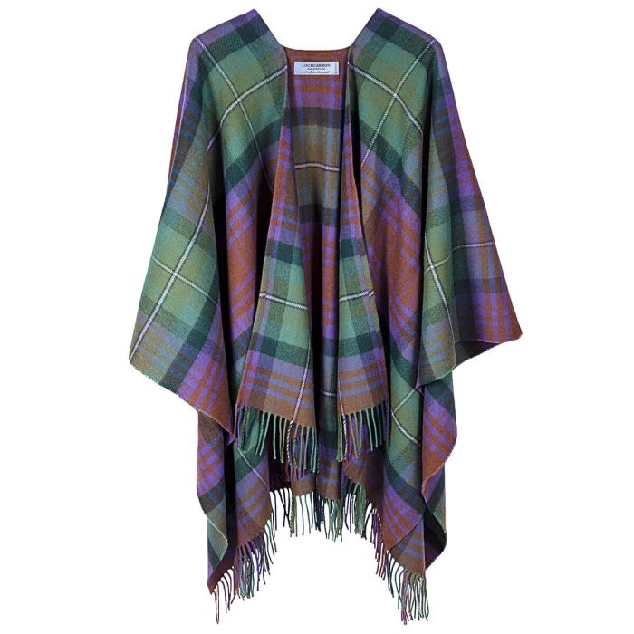 lochcarron of scotland Alice Isle of Skye Tartan Lambswool Serape