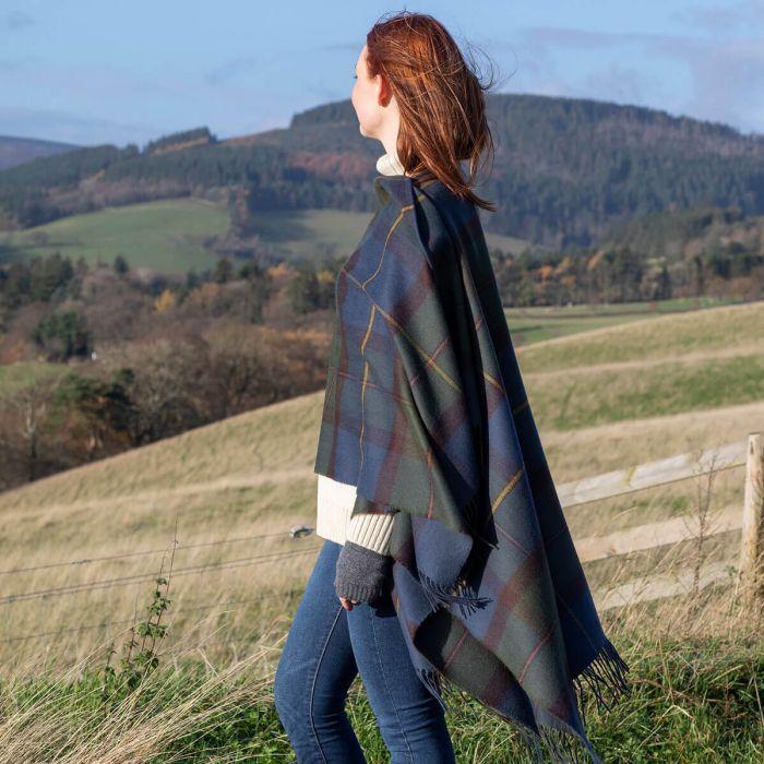 Lochcarron Of Scotland Alice MacLeod Of Harris Antique Tartan Lambswool Serape