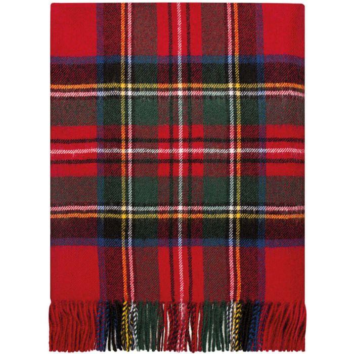 Lochcarron Of Scotland Alice Stewart Royal Modern Tartan Lambswool Serape