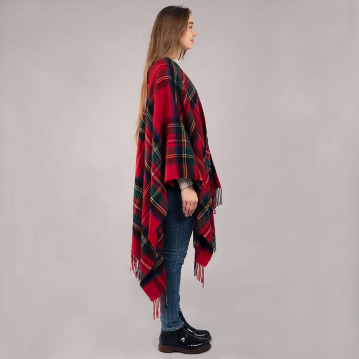 Lochcarron Of Scotland Alice Stewart Royal Modern Tartan Lambswool Serape
