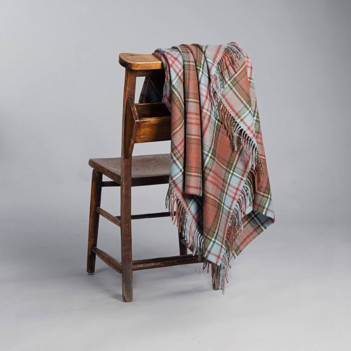 Lochcarron Of Scotland Anderson Weathered Tartan Lambswool Blanket