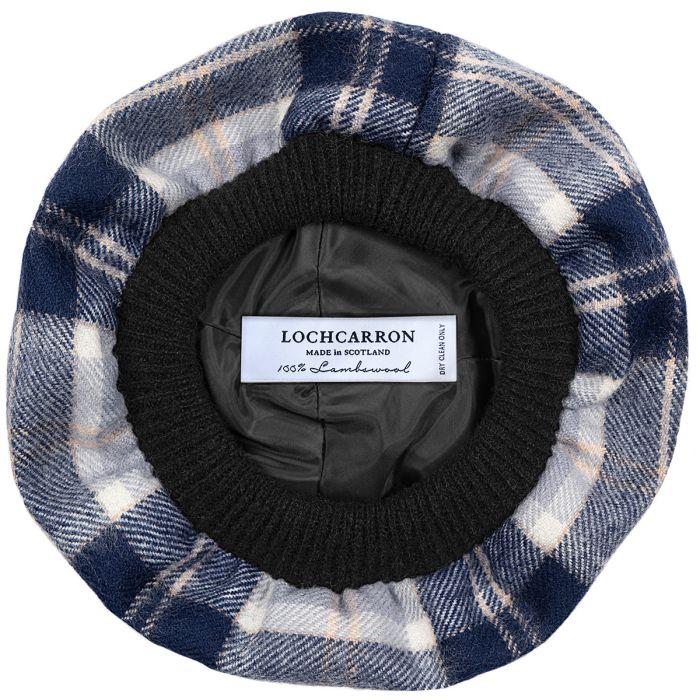 Lochcarron Of Scotland Bannockbane Grey Tartan Brushed Wool Tam