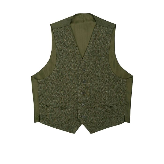 lochcarron of scotland Beaters Green Shetland Tweed 5 Button Kilt Waistcoat lochcarron of scotland Beaters Green Shetland Tweed 5 Button Kilt Waistcoat