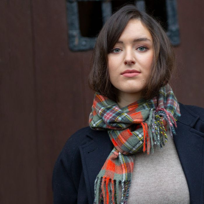 Lochcarron Of Scotland Beau Bruce Of Kinnaird Ancient Tartan Luxury Cashmere Scarf