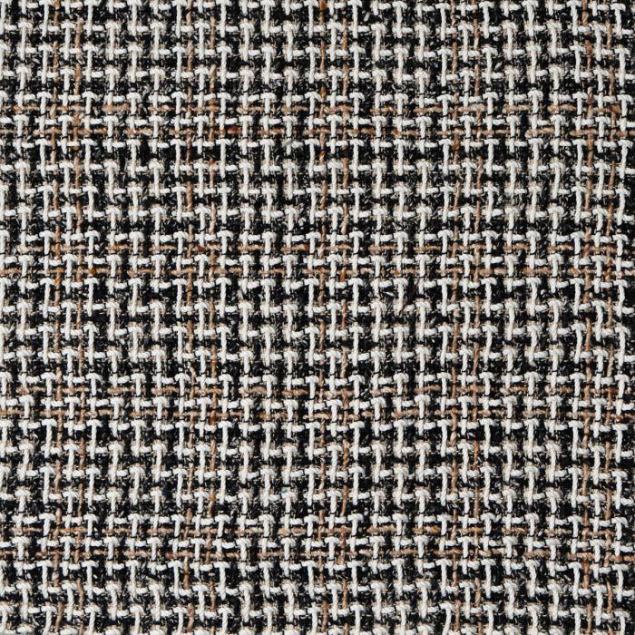 lochcarron of scotland Black and White Fancy Weave Windowpane Check Tweed Fabric
