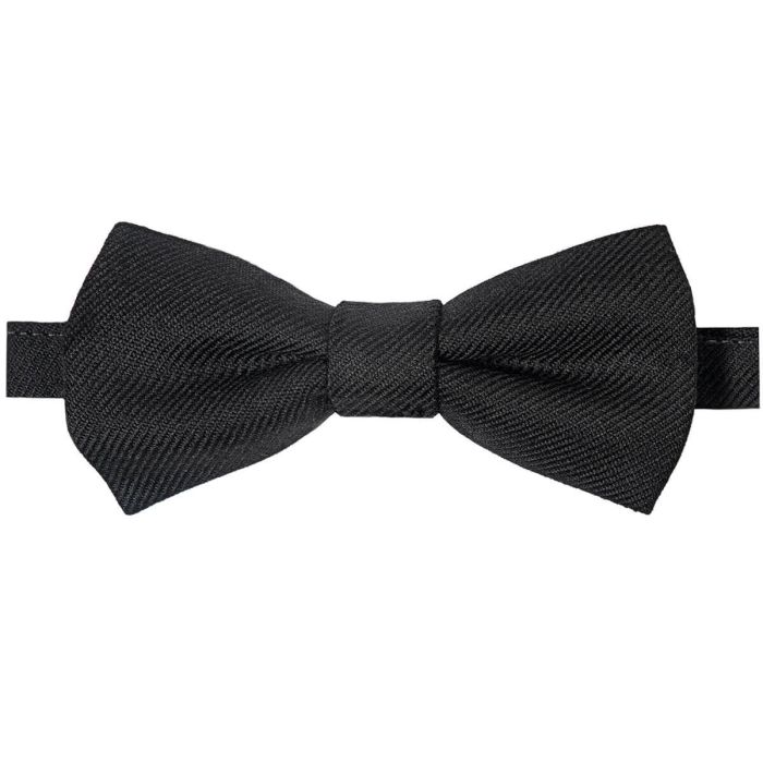 lochcarron of scotland Black Plain Coloured Bow Tie lochcarron of scotland Black Plain Coloured Bow Tie