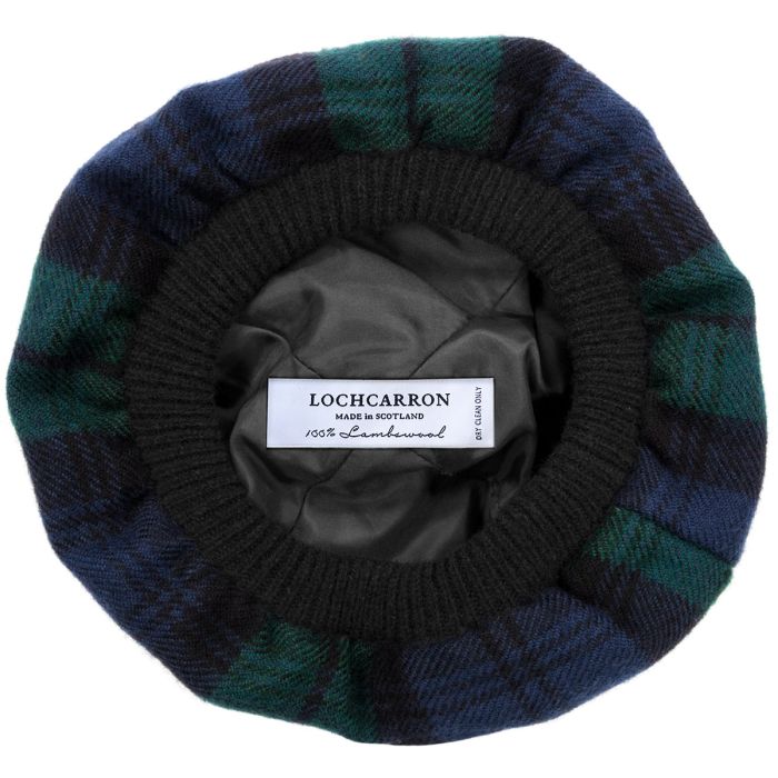 Lochcarron Of Scotland Black Watch Modern Tartan Brushed Wool Tam