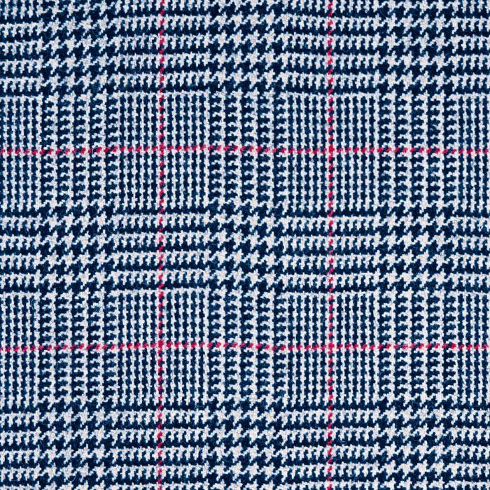 lochcarron of scotland Black / White Glen Check Soft Wool Recycled Blend Tweed Fabric