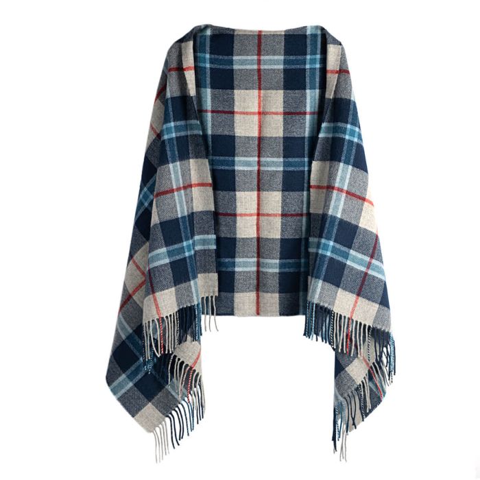 Lochcarron Of Scotland Bobbie Douglas Navy Tartan Lambswool Stole