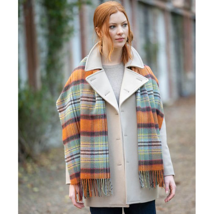 Lochcarron Of Scotland Bobbie Dundee Old Weathered Tartan Lambswool Stole