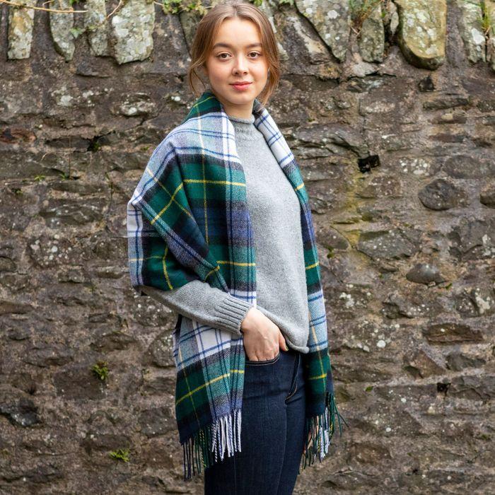 Lochcarron Of Scotland Bobbie Gordon Dress Modern Tartan Lambswool Stole