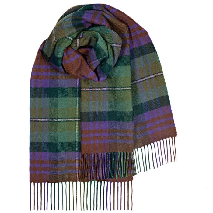 lochcarron of scotland Bobbie Isle of Skye Tartan Lambswool Stole