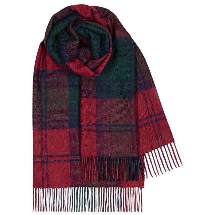 lochcarron of scotland Bobbie Lindsay Modern Tartan Lambswool Stole