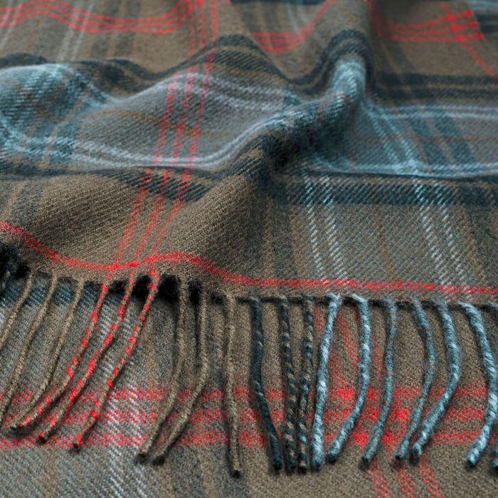 Lochcarron Of Scotland Bobbie Lochcarron Hunting Weathered Tartan Lambswool Stole
