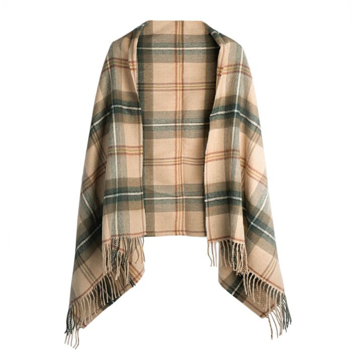 Lochcarron Of Scotland Bobbie Saskatchewan Weathered Canadian Tartan Lambswool Stole