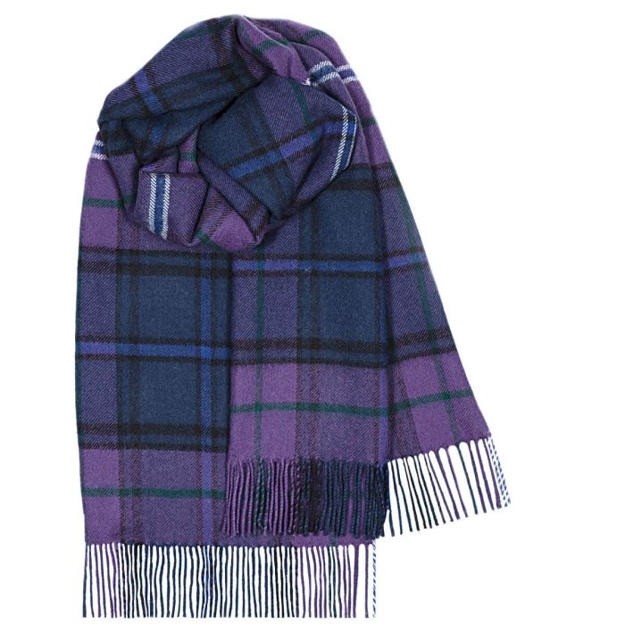 lochcarron of scotland Bobbie Scotland Forever Modern Tartan Lambswool Stole