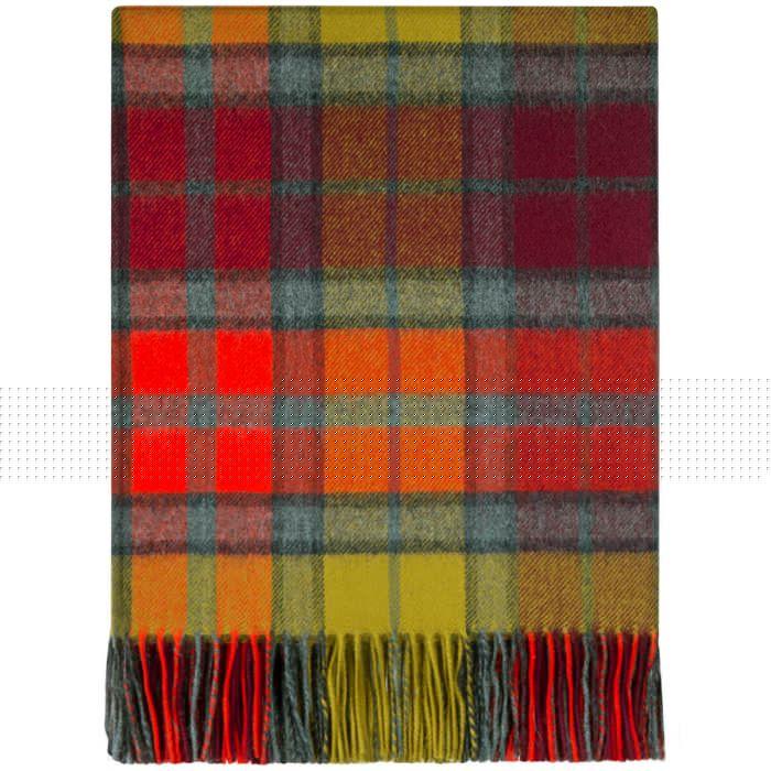 lochcarron of scotland Border Buchanan Berry Tartan Lambswool Blanket