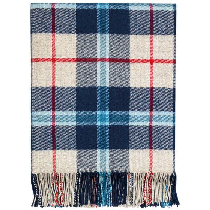 lochcarron of scotland Border Douglas Navy Tartan Lambswool Blanket lochcarron of scotland Border Douglas Navy Tartan Lambswool Blanket