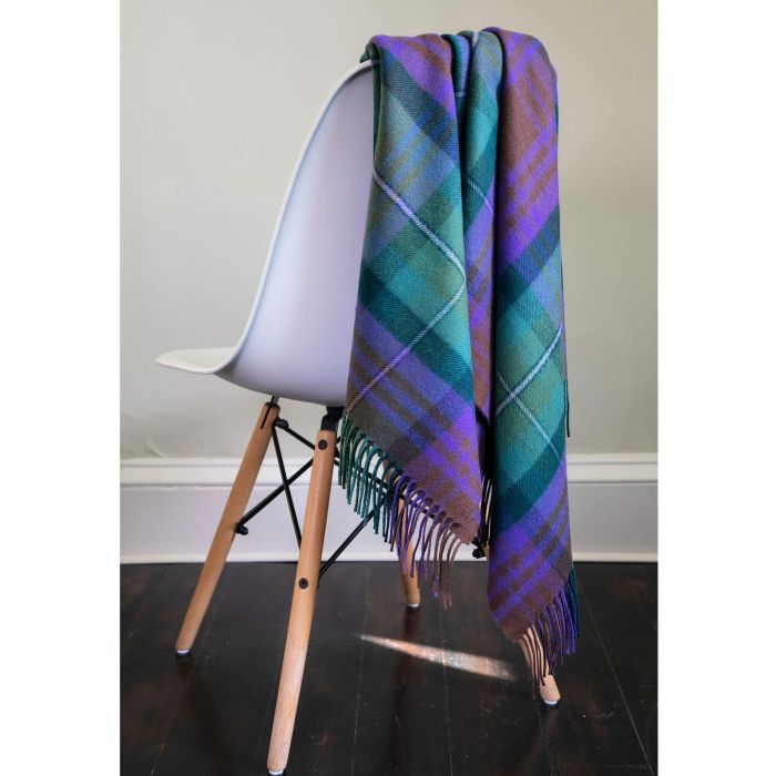 Lochcarron Of Scotland Border Isle Of Skye Tartan Lambswool Blanket