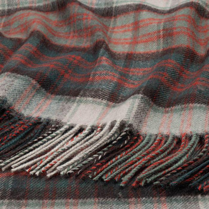 Lochcarron Of Scotland Border MacDonald Dress Weathered Tartan Lambswool Blanket