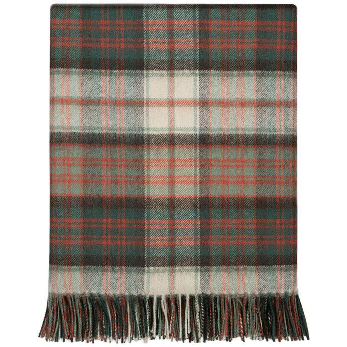 lochcarron of scotland Border MacDonald Dress Weathered Tartan Lambswool Blanket