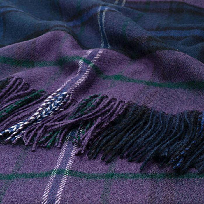 Lochcarron Of Scotland Border Scotland Forever Modern Tartan Lambswool Blanket