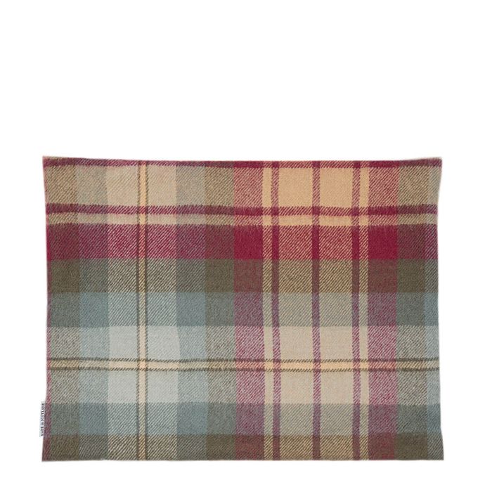 Lochcarron Of Scotland Borders Auld Scotland Tartan Lambswool Small Fringed Cushion Cover