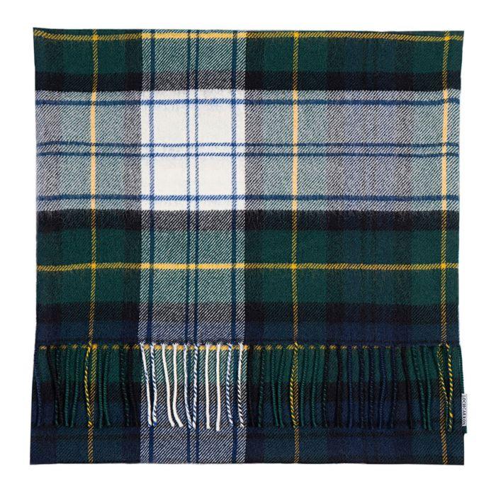 lochcarron of scotland Borders Gordon Dress Modern Tartan Lambswool Large Fringed Cushion Cover
