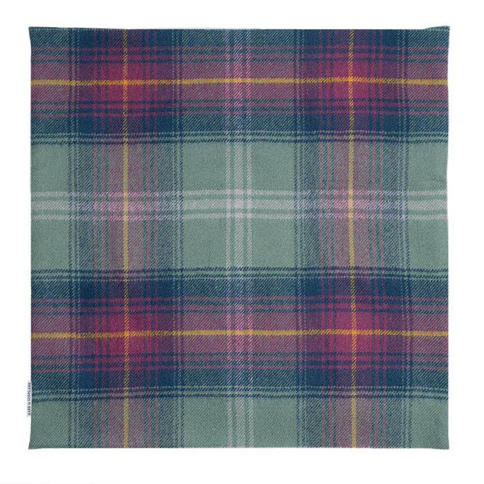 Lochcarron Of Scotland Borders Hame Tartan Lambswool Large Fringed Cushion Cover
