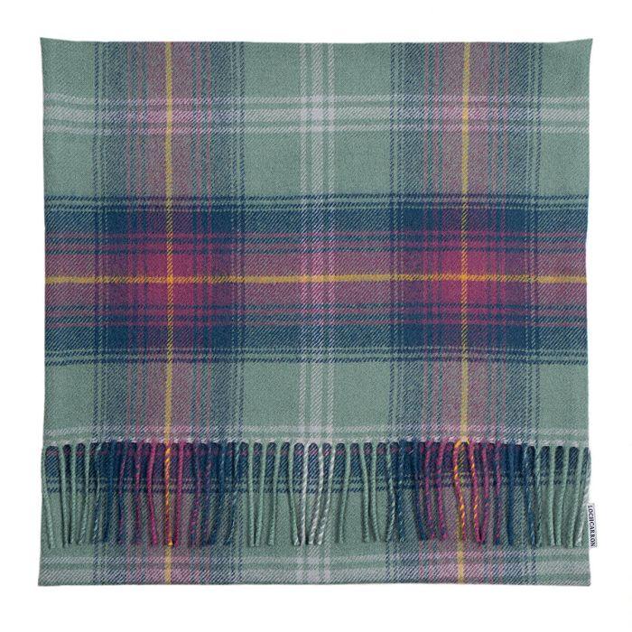 lochcarron of scotland Borders Hame Tartan Lambswool Large Fringed Cushion Cover