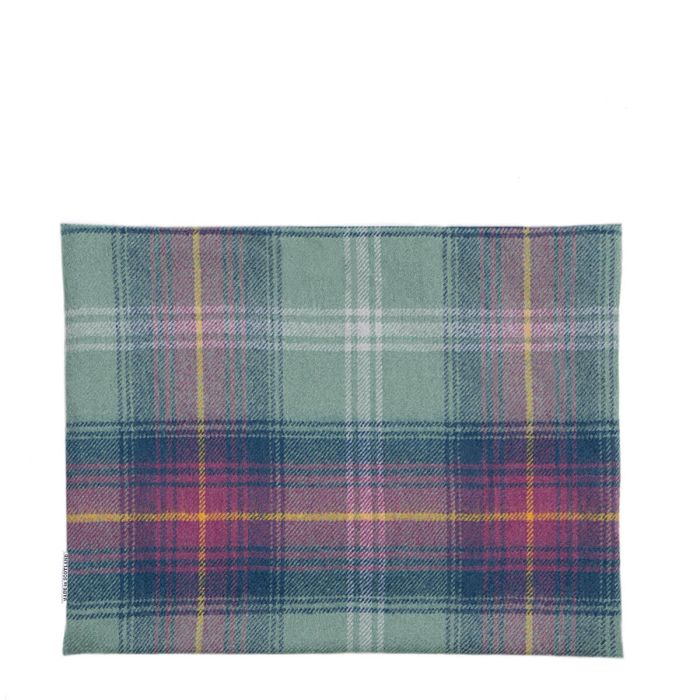 Lochcarron Of Scotland Borders Hame Tartan Lambswool Small Fringed Cushion Cover