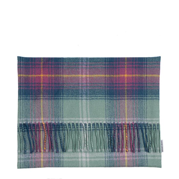 lochcarron of scotland Borders Hame Tartan Lambswool Small Fringed Cushion Cover