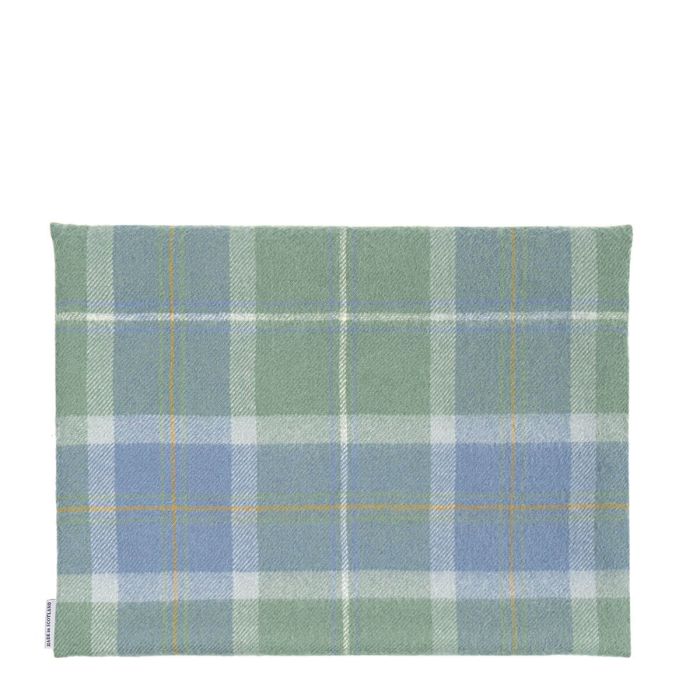 Lochcarron Of Scotland Borders Scottish Borderland Weathered Tartan Lambswool Small Fringed Cushion Cover