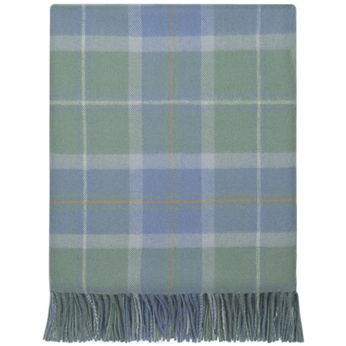 lochcarron of scotland Borders Scottish Borderland Weathered Tartan Lambswool Blanket