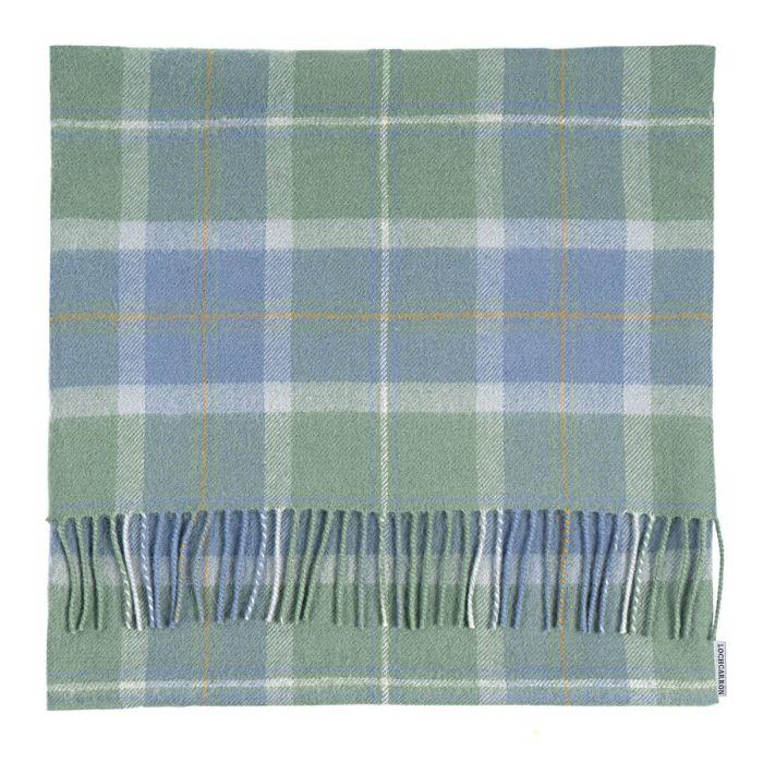 lochcarron of scotland Borders Scottish Borderland Weathered Tartan Lambswool Large Fringed Cushion Cover