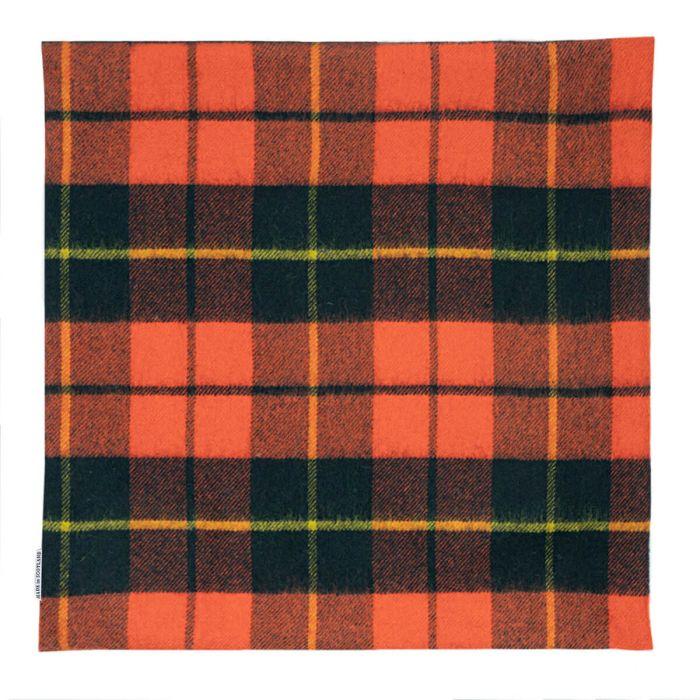 Lochcarron Of Scotland Borders Wallace Ancient Tartan Lambswool Large Fringed Cushion Cover