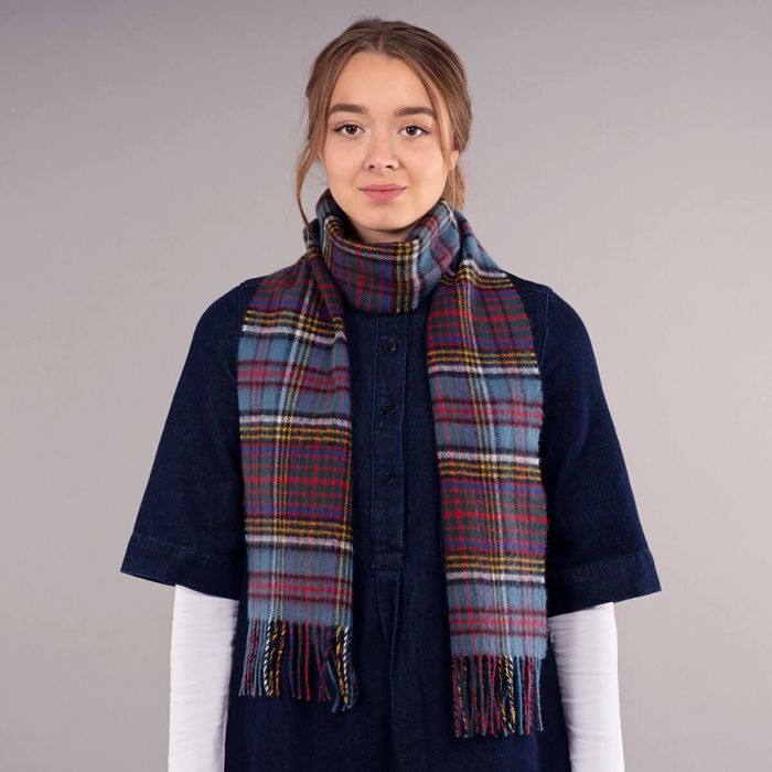 Lochcarron Of Scotland Bowhill Anderson Modern Tartan Lambswool Scarf