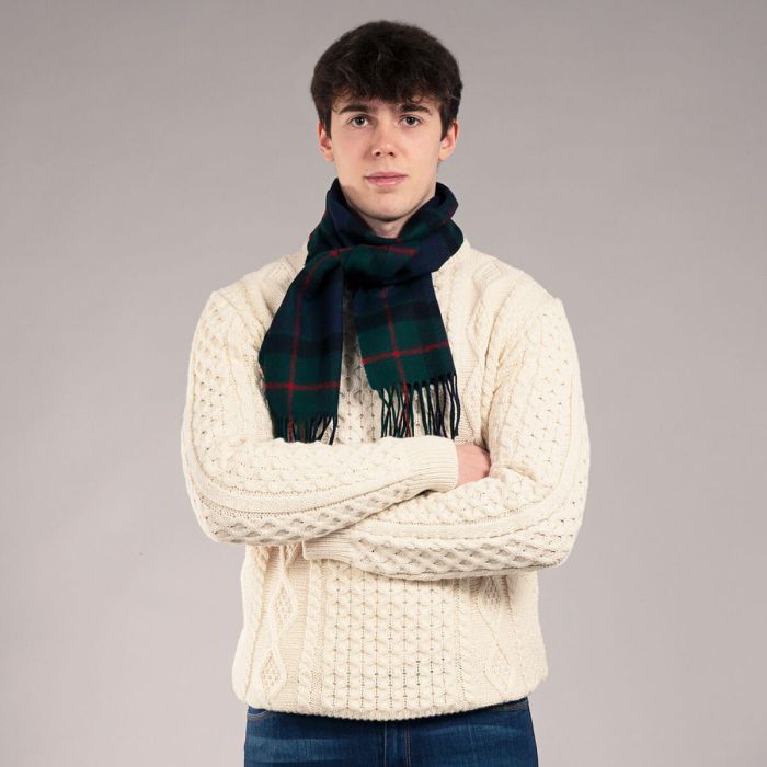 Lochcarron Of Scotland Bowhill Armstrong Modern Tartan Lambswool Scarf