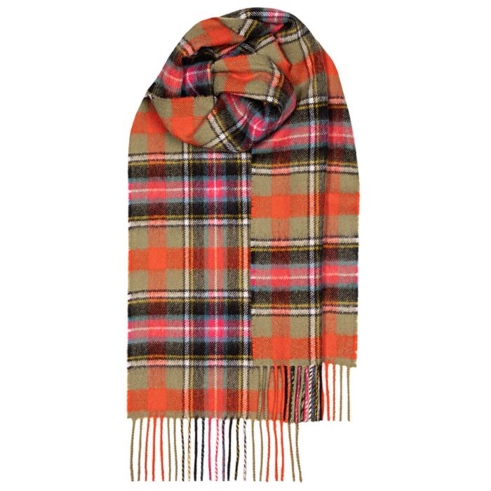 lochcarron of scotland Bowhill Bruce of Kinnaird Ancient Tartan Lambswool Scarf