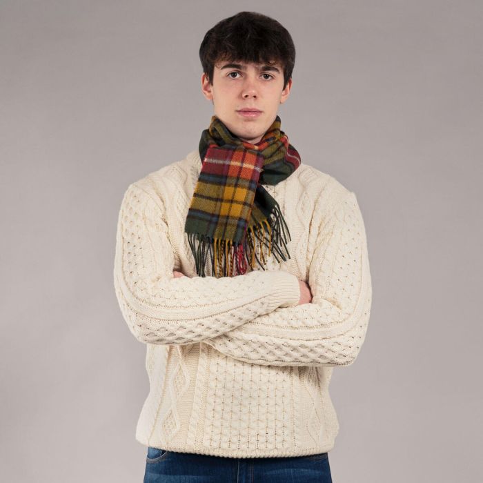 Lochcarron Of Scotland Bowhill Buchanan Antique Tartan Lambswool Scarf