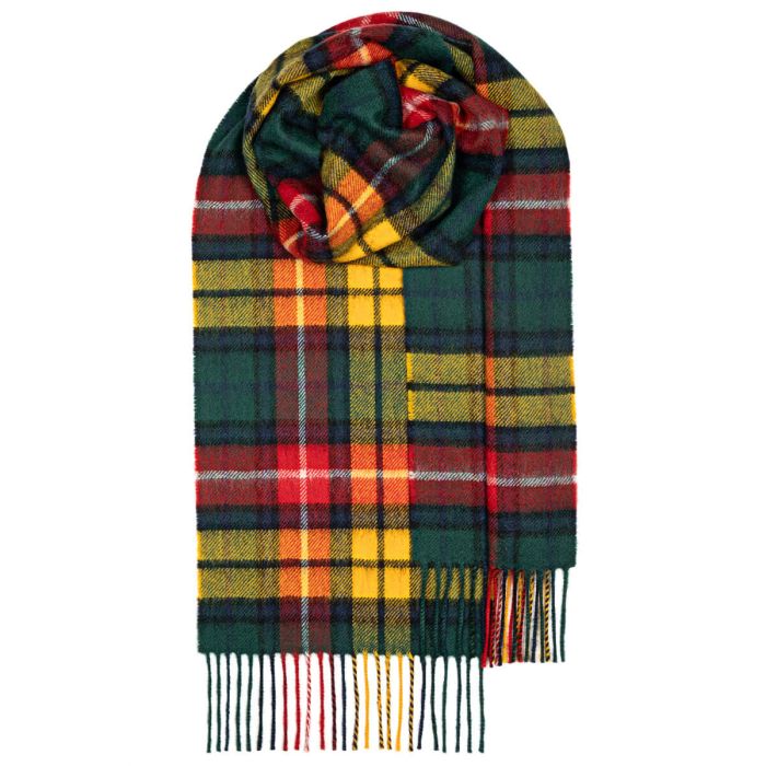 lochcarron of scotland Bowhill Buchanan Modern Tartan Lambswool Scarf