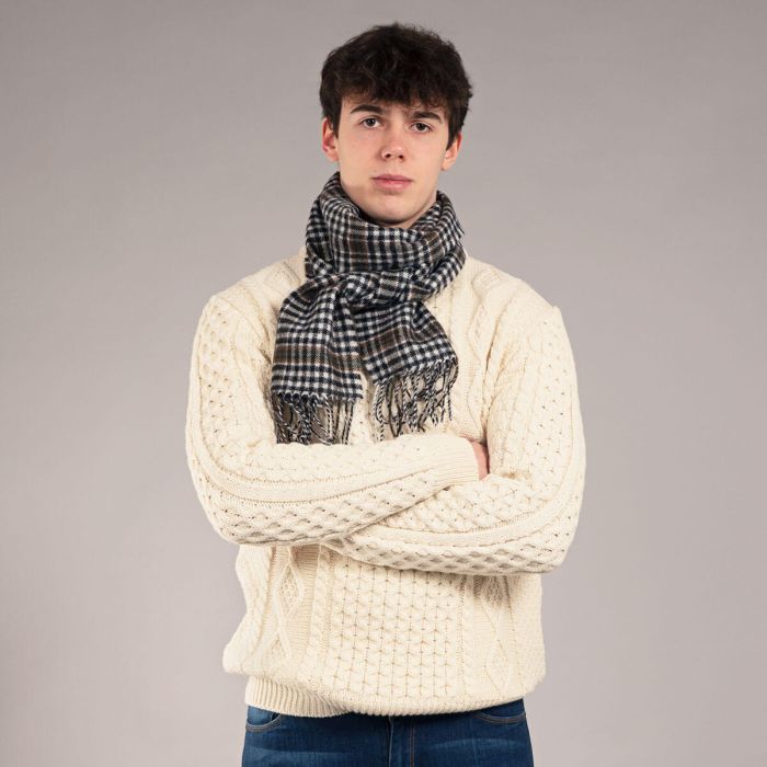 Lochcarron Of Scotland Bowhill Burns Check Lambswool Scarf