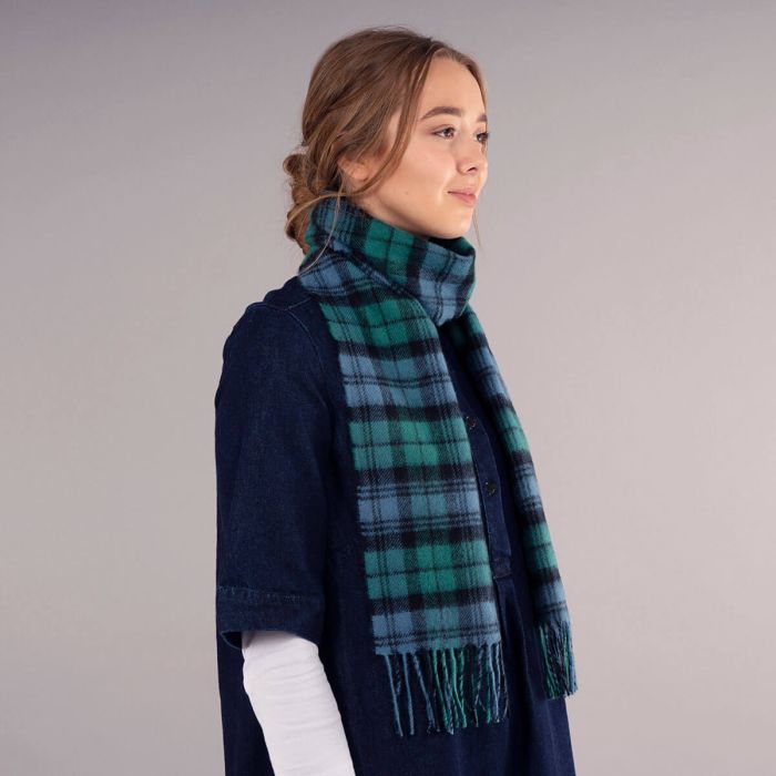 Lochcarron Of Scotland Bowhill Campbell Clan Ancient Tartan Lambswool Scarf