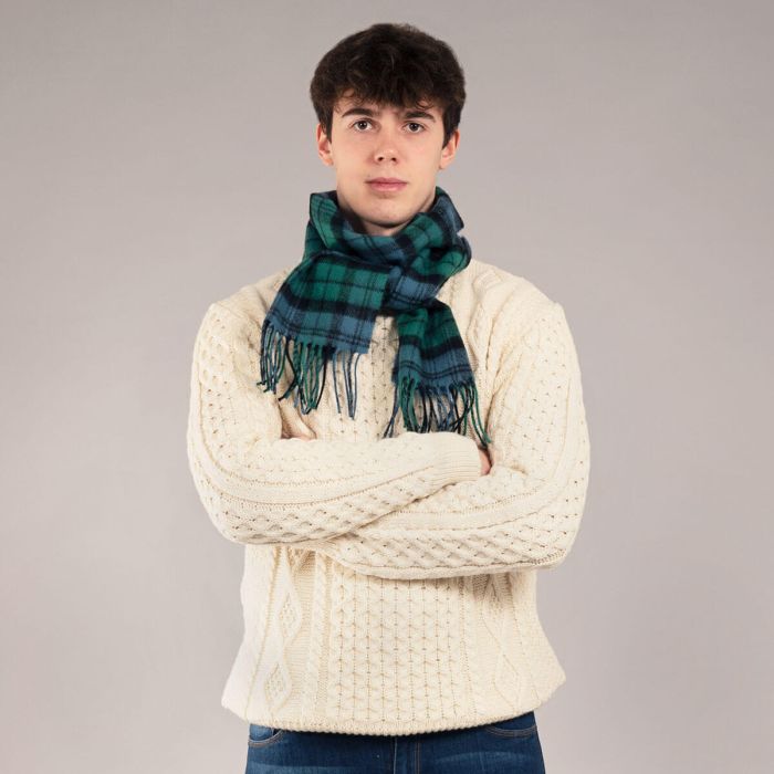 Lochcarron Of Scotland Bowhill Campbell Clan Ancient Tartan Lambswool Scarf